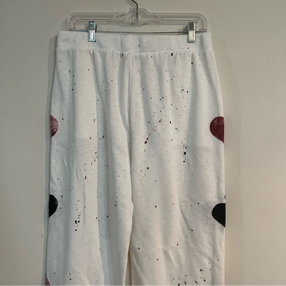 NWT T-Party Hand Painted Poker Jogger Pants - White M - Picture 9 of 15
